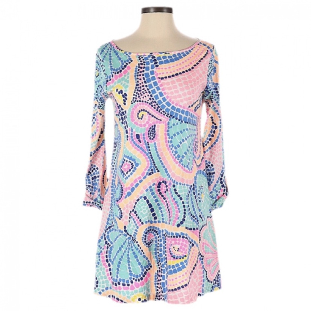 Lilly Pulitzer Edna Swing Dress in Tile Wave Size Small